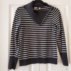 Esprit turtleneck stripped black and white size Medium